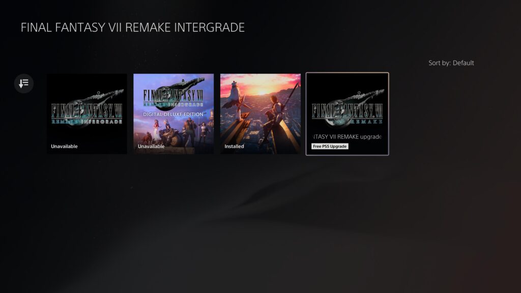How to upgrade to Final Fantasy VII Remake Intergrade - Screenshot