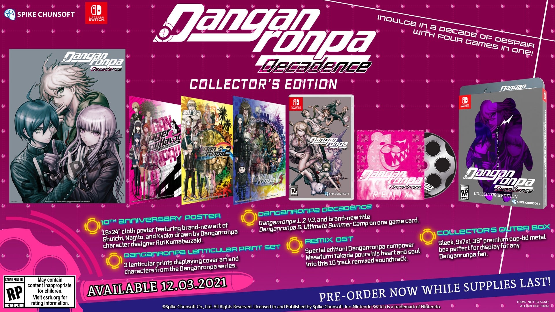 Danganronpa Decadance coming to Switch on December 3