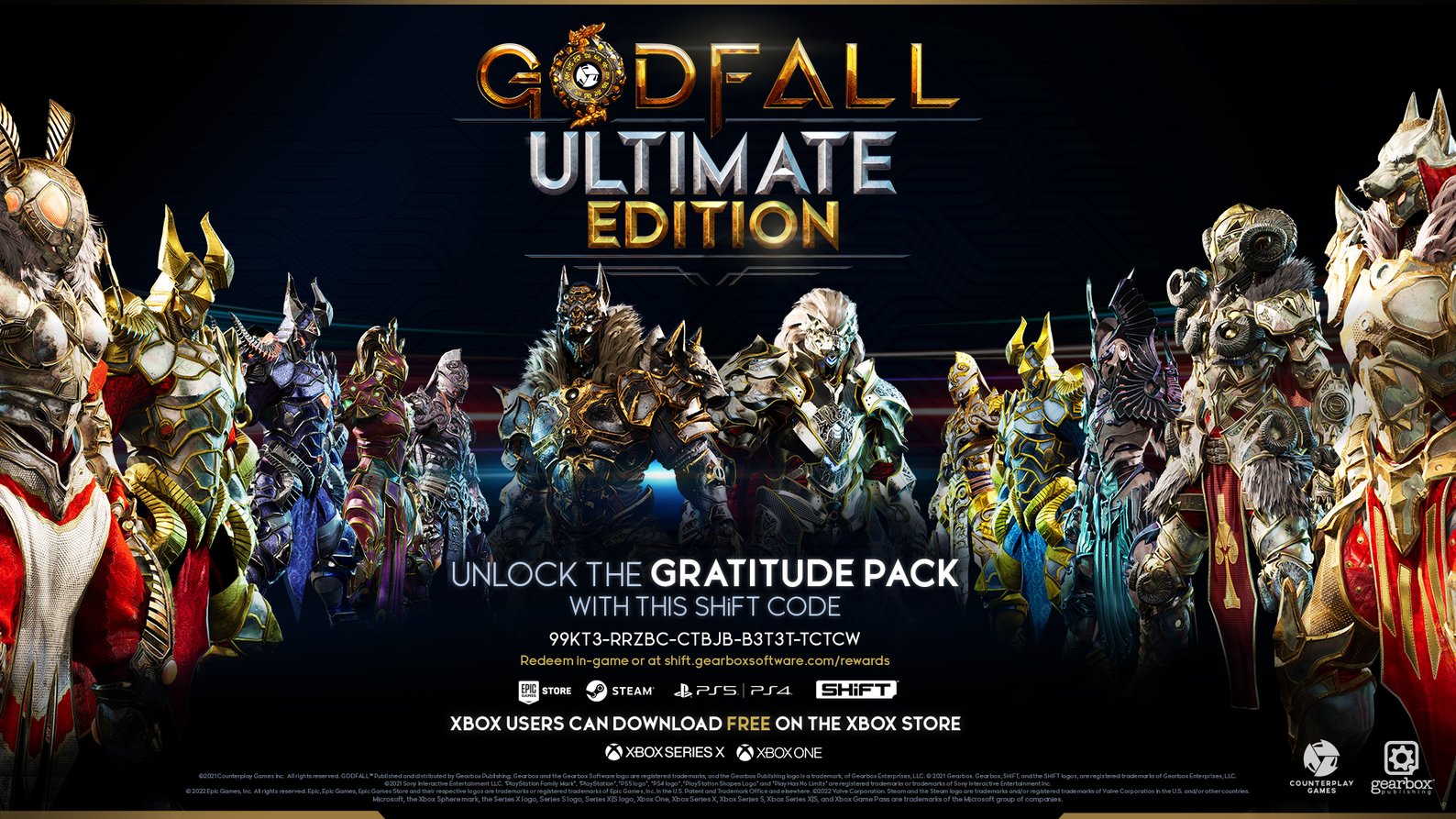 Counterplay Games Thanks Fans with Free Godfall Skins 1