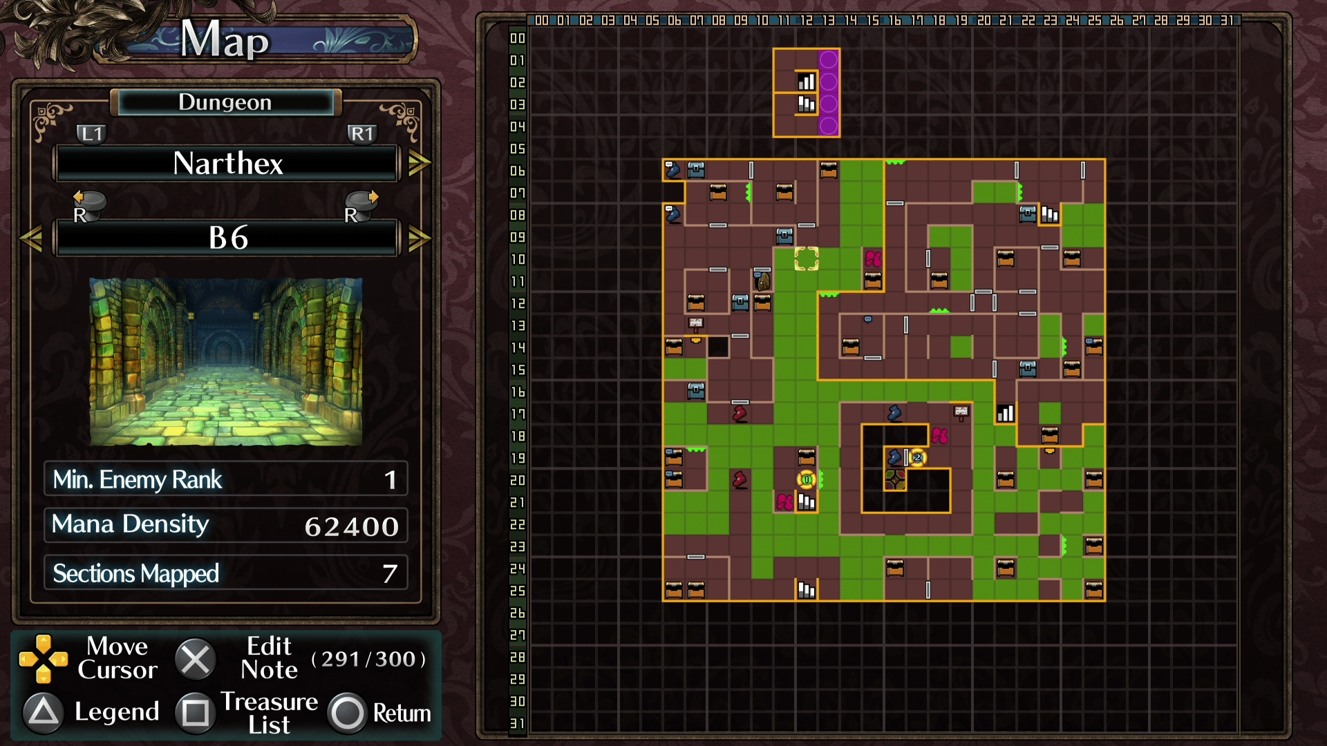 Every Map in Labyrinth of Galleria: The Moon Society 1